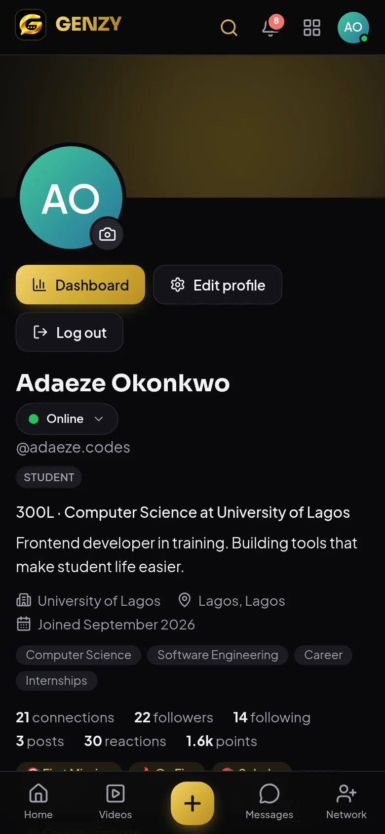 A GENZY creator profile