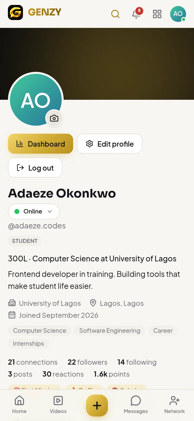 A GENZY creator profile